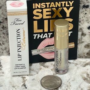 ☘️4/$26 too faced lip injection extreme instant plumper trial NWT